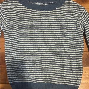 Blue and White Striped Sweater
